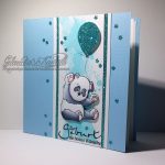 Zur Geburt ein Baby-Panda in blau | Geburtskarte