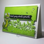 Salamanderische Genesungsgrüsse grün | Gute Besserungskarte