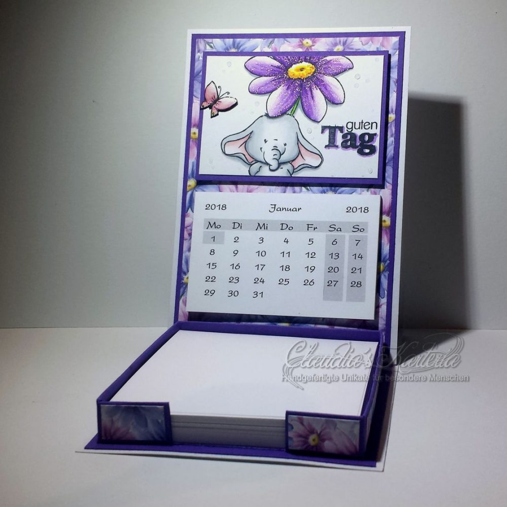 Gänseblümchenfanti - violett | Aufstellkalender
