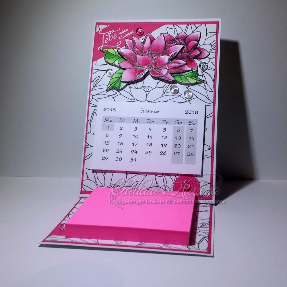 Lotus für jeden Moment - pink | Aufstellkalender