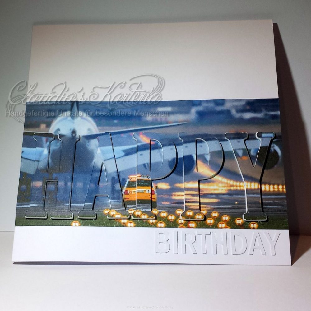 Spezialanfertigung: Happy Birthday mit Airport Gusti | Geburtstagskarte