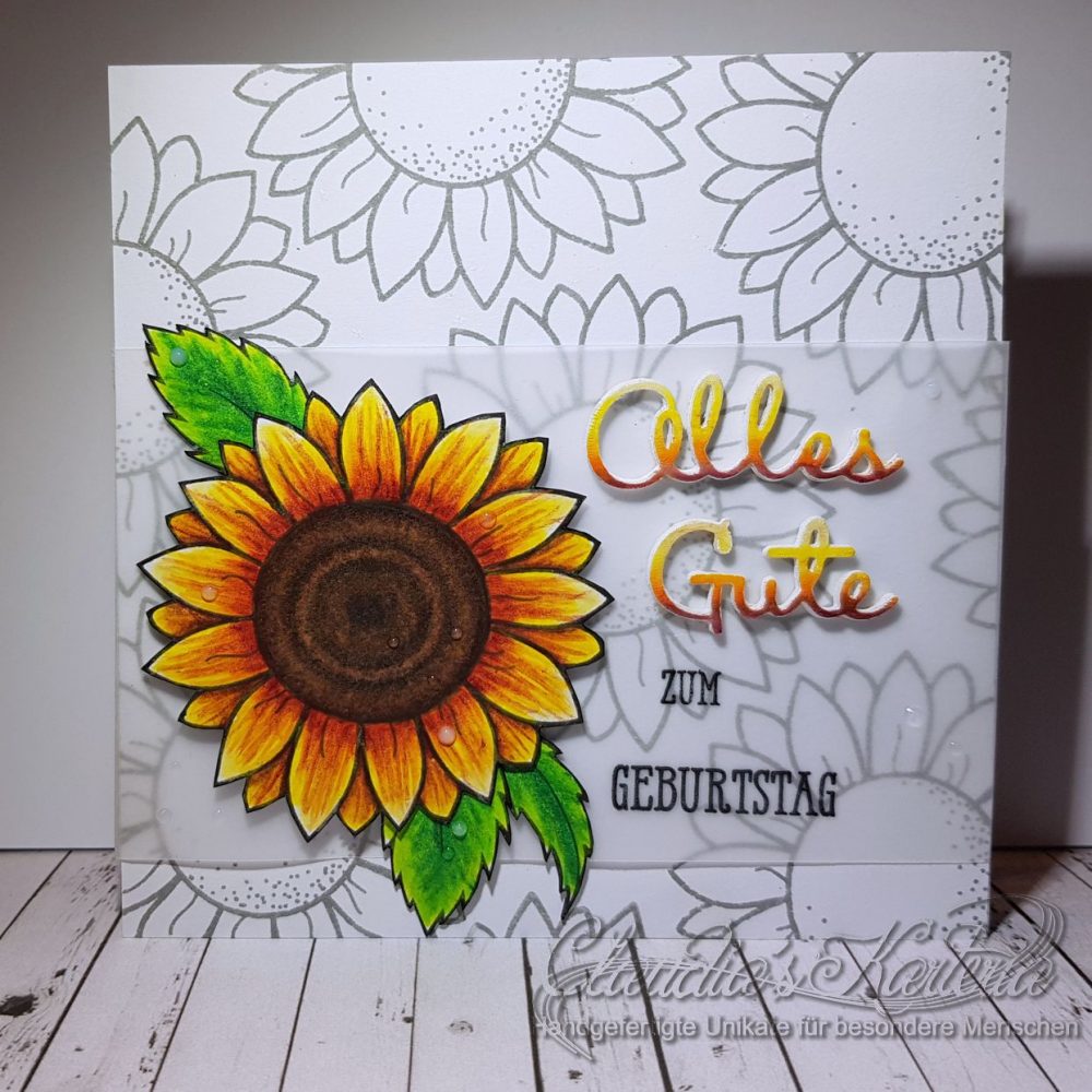 Sonnenblumische Geburtstagsgrüsse | Geburtstagskarte